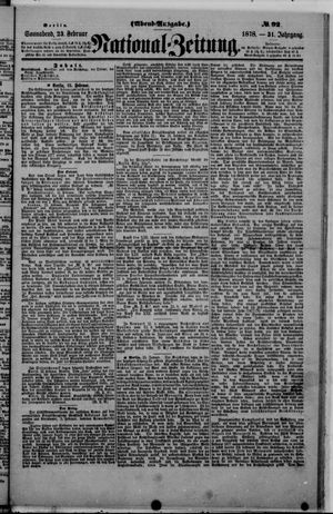 Nationalzeitung on Feb 23, 1878