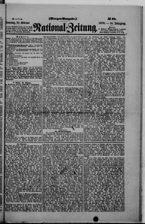 Nationalzeitung vom 24.02.1878