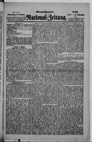 National-Zeitung vom 28.02.1878
