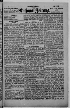 National-Zeitung vom 28.02.1878