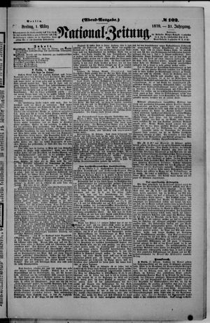 Nationalzeitung vom 01.03.1878