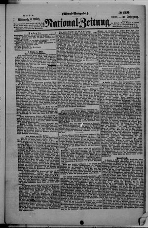 Nationalzeitung on Mar 6, 1878
