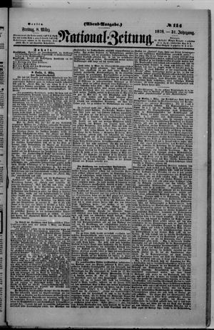 Nationalzeitung vom 08.03.1878