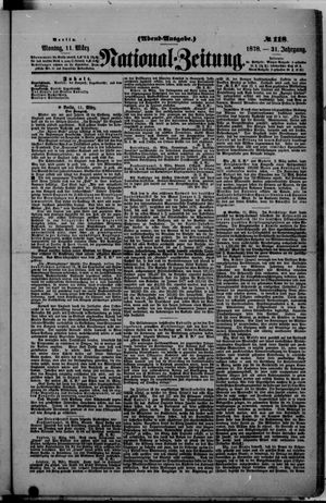 Nationalzeitung on Mar 11, 1878