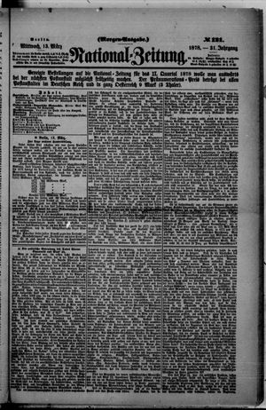 Nationalzeitung vom 13.03.1878