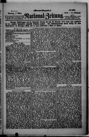 Nationalzeitung vom 17.03.1878