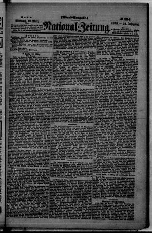 Nationalzeitung vom 20.03.1878