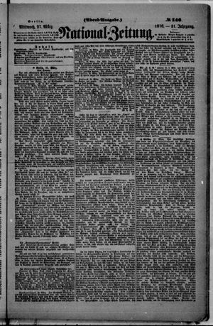 Nationalzeitung on Mar 27, 1878