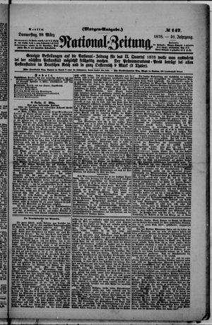 Nationalzeitung vom 28.03.1878