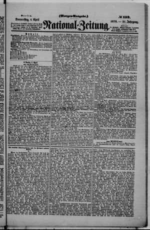 Nationalzeitung on Apr 4, 1878