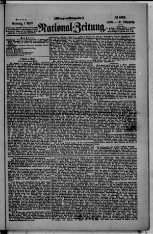 Nationalzeitung vom 07.04.1878