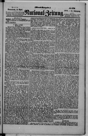 Nationalzeitung vom 13.04.1878