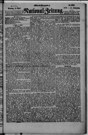 Nationalzeitung vom 15.04.1878