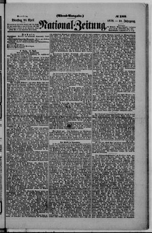 Nationalzeitung vom 23.04.1878