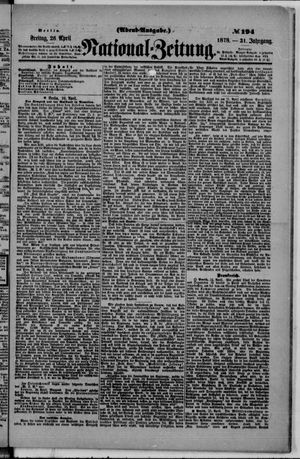 Nationalzeitung on Apr 26, 1878
