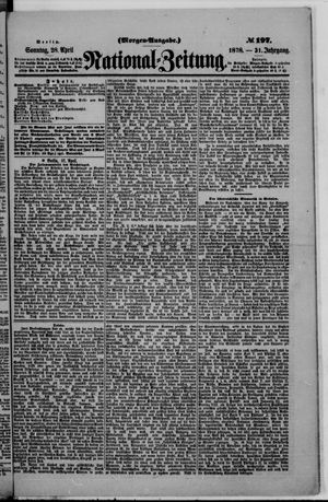 National-Zeitung vom 28.04.1878