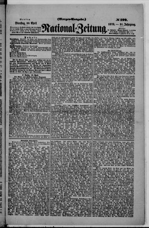 Nationalzeitung vom 30.04.1878