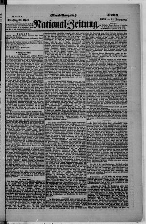 Nationalzeitung vom 30.04.1878