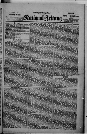 Nationalzeitung vom 08.05.1878