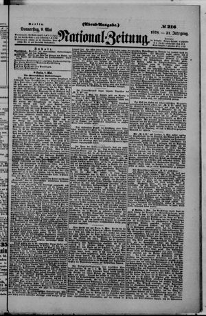 Nationalzeitung vom 09.05.1878
