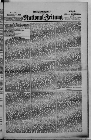 Nationalzeitung vom 11.05.1878