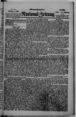 Nationalzeitung vom 14.05.1878