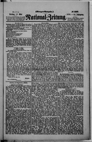 Nationalzeitung vom 17.05.1878