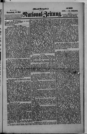 Nationalzeitung vom 18.05.1878