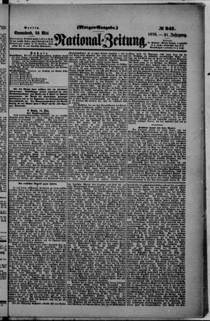 Nationalzeitung vom 25.05.1878