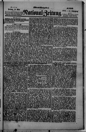 Nationalzeitung vom 31.05.1878