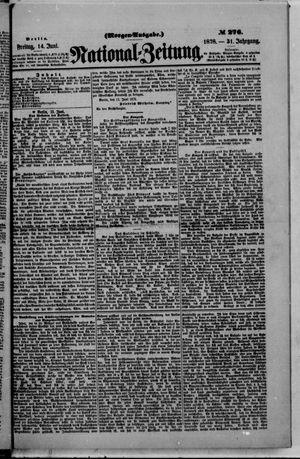 Nationalzeitung vom 14.06.1878