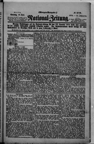 Nationalzeitung vom 16.06.1878