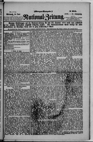 Nationalzeitung on Jun 19, 1878