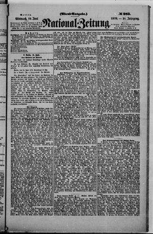 Nationalzeitung on Jun 19, 1878