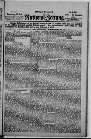 Nationalzeitung on Jun 22, 1878