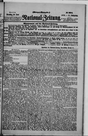 Nationalzeitung vom 25.06.1878