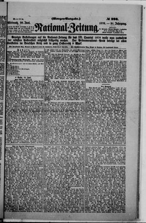 Nationalzeitung vom 26.06.1878