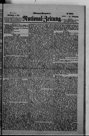 Nationalzeitung on Jul 3, 1878