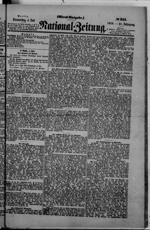 National-Zeitung on Jul 4, 1878