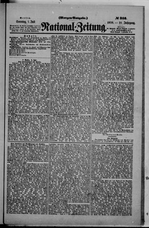 Nationalzeitung vom 07.07.1878