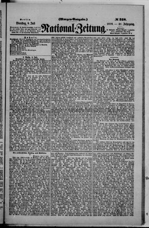Nationalzeitung on Jul 9, 1878