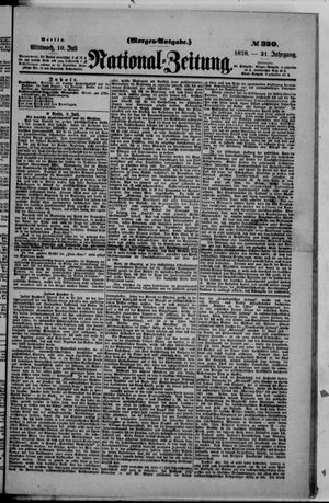 Nationalzeitung on Jul 10, 1878