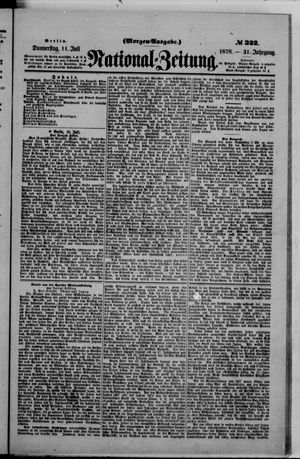 Nationalzeitung on Jul 11, 1878