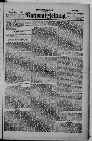 Nationalzeitung on Jul 11, 1878