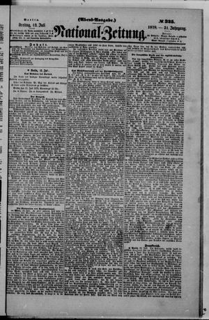 Nationalzeitung on Jul 12, 1878