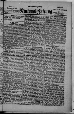 Nationalzeitung vom 15.07.1878