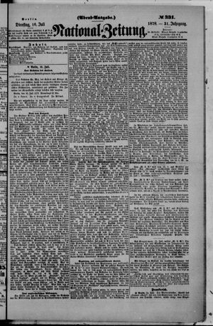 Nationalzeitung vom 16.07.1878