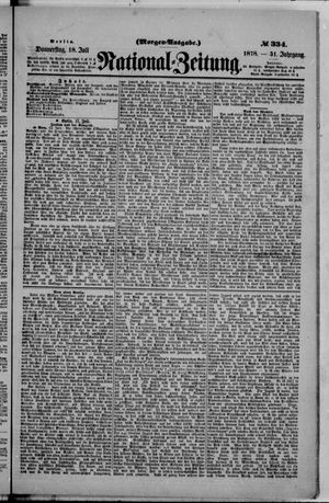 Nationalzeitung vom 18.07.1878