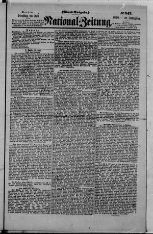 Nationalzeitung vom 23.07.1878