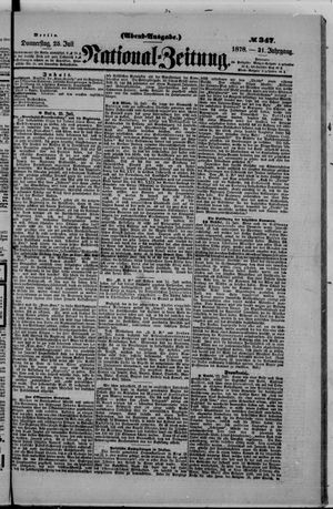 National-Zeitung vom 25.07.1878